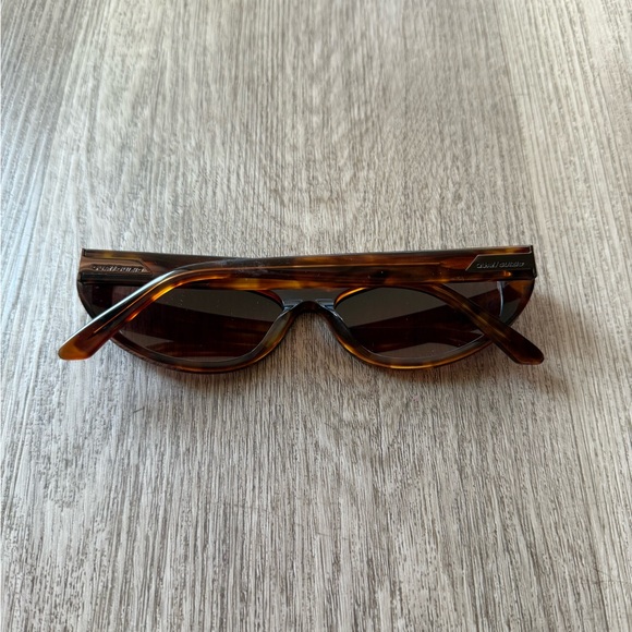 quay australia slate brown tortoise cat eye narrow yk2 90's retro sunglasses NEW - Picture 2 of 4